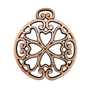 Pampered Chef Round-Up from the Heart 2007 Cast Iron‎ Copper Color Trivet